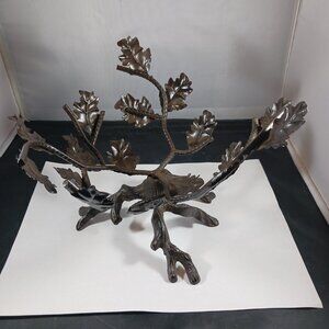 Vintage Oak Leaf Vintage Heavy Metal Handmade Stand/Bowl Holder